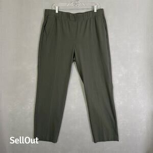 J Jill Women's Slim Leg Pants XL Green High Rise Casual